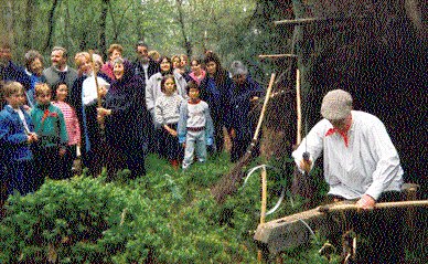 At the Broomsquires' camp (45K)