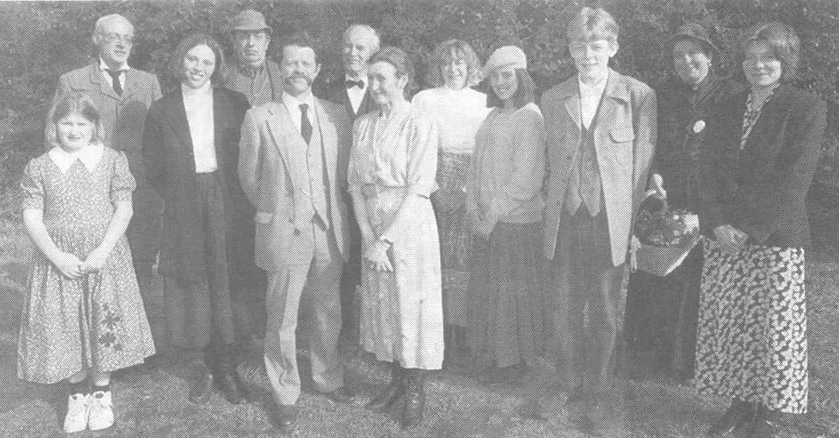 Cast of Flora's Heatherley, September 1998